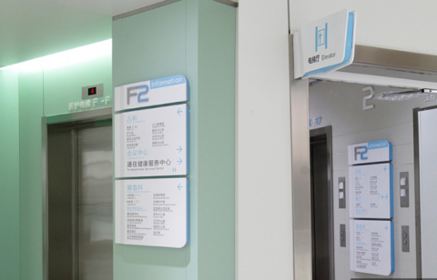 电梯通道楼层提示牌